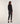 Zigarettenhose mit hohem Bund – Schwarz