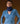Kaschmirpullover mit tunesischem Kragen – Azurblau