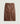 Langer, gerader Lederrock – Braun