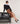 Langer, gerader Lederrock – Braun