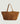 Large Lou tote bag in suede leather - Camel Brown