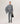Asymmetrischer Poncho aus Merinowolle – Grau