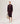 Langes Kleid aus feiner Merinowolle – Aubergine