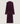 Robe longue en laine mérinos fine - Aubergine