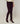 Stretch-Lammfell-Leggings – Dunkelviolett