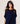 Kaschmirponcho – Marineblau