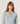 Kaschmirpullover mit tunesischem Kragen – Himmelblau