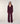 Hose mit weitem Bein aus Merinowolle – Aubergine