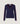 Zweifarbiger Pullover mit V-Ausschnitt – Jeansblau