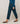 Gerade geschnittene Hose aus bedrucktem Canvas – Blau