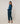 Gerade geschnittene Hose aus bedrucktem Canvas – Blau