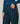 Gerade geschnittene Hose aus bedrucktem Canvas – Blau