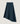 Langer asymmetrischer Rock aus bedrucktem Canvas – Blau
