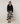Asymmetrischer langer Rock aus bedrucktem Canvas – Pois