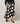 Asymmetrischer langer Rock aus bedrucktem Canvas – Pois