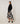 Asymmetrischer langer Rock aus bedrucktem Canvas – Pois