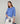 Dreifarbiger Rundhalspullover aus Merinowolle – Horizon Blue