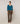 Pullover mit asymmetrischem Ausschnitt aus Merinowolle – Pfauenblau