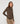 Drapiertes T-Shirt - Braun