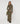 Langes drapiertes Kleid - Khaki