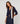 Langarm-Strickjacke - Marineblau
