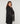 Cape mit Fransen - Schwarz
