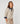 Zweimaterial-Polopullover - Beige meliert