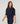 Zweimaterial-Polopullover - Marineblau