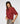 Merinowollpullover mit Rundhalsausschnitt und 3/4-Arm - Dunkelrot