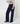 Weite Samthose - Marineblau