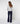 Weite Samthose - Marineblau