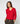 Pullover mit V-Ausschnitt aus Merinowolle – Rot