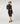 Kleid aus zwei Materialien in Wolle