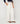 Hoch taillierte Baumwollhose mit weitem Bein – Weiß Ecru
