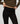 Stretch-Lammfell-Leggings – Schwarz