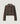 Kurze zweireihige Strickjacke Milano – Taupebraun