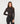 Drapiertes T-Shirt - Schwarz