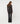 Drapiertes T-Shirt - Schwarz