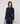 Langarmpullover mit Schößchen - Marineblau