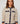 Zweimaterial-Strickjacke - Beige meliert