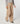 Strickhose mit weitem Bein – Beige